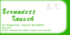 bernadett kausch business card